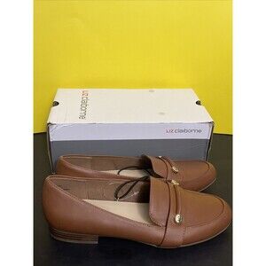Women's brown LIZ CLAIBORNE Trish Cognac slip on shoes / flats , 8 M  NIB